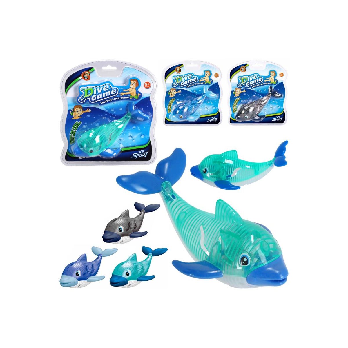 Zabawka do kąpieli delfin do nurkowania ze światłem Trifox (A-0637)