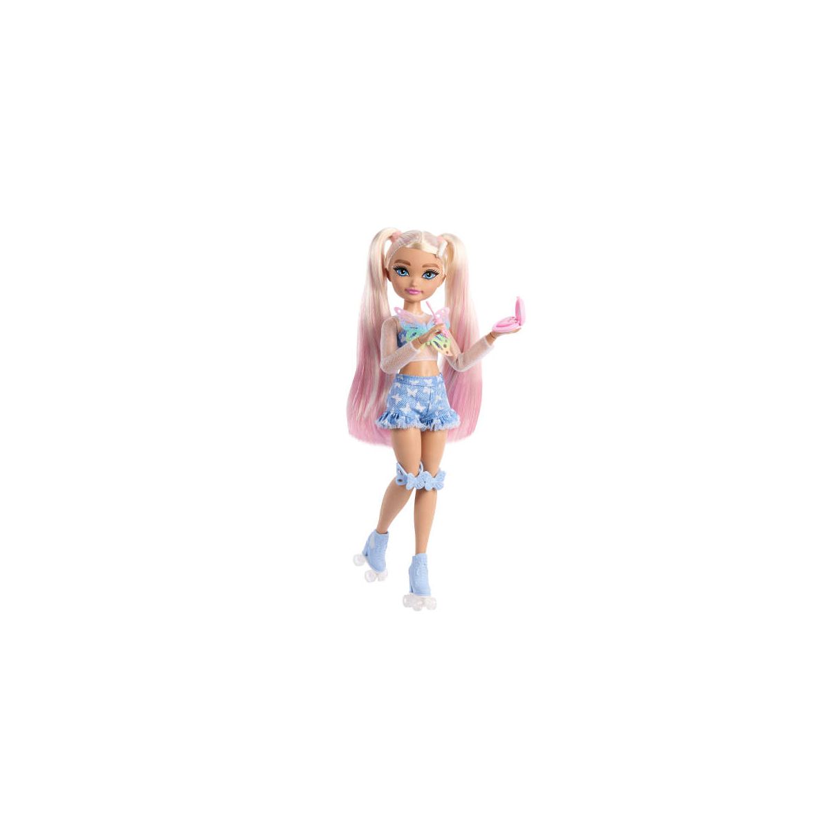 Lalka Barbie Dream Besties modowa Malibu na wrotkach + akcesoria [mm:] 290 (JFX96)