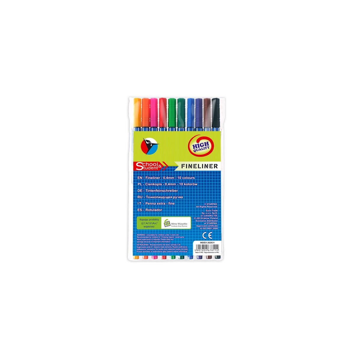 Cienkopis Starpak mix 0,4mm 10kol. (262631)