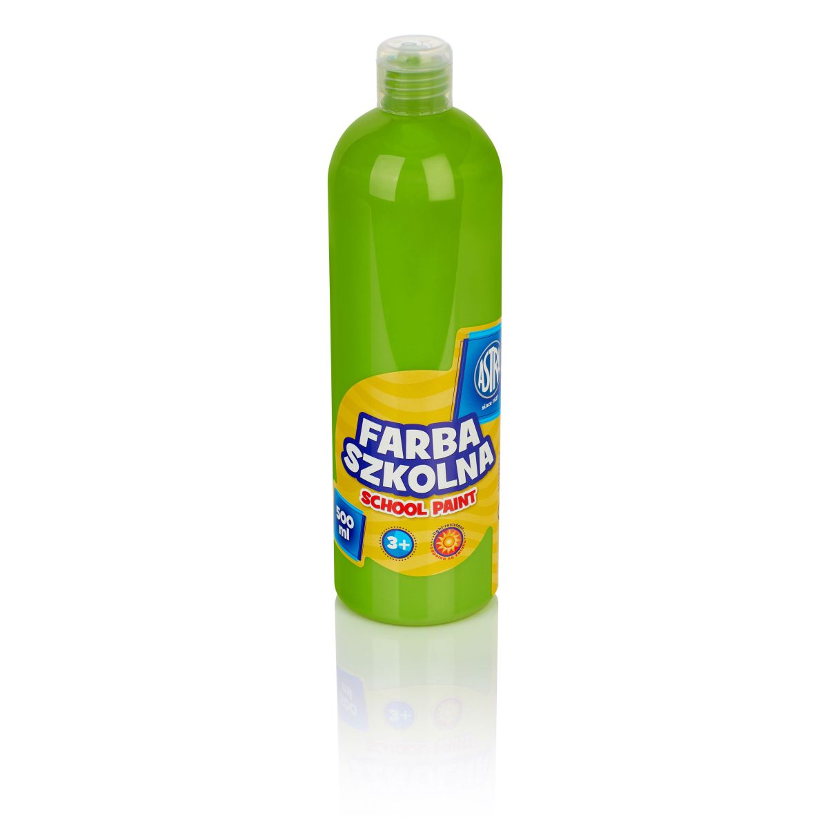 Farby plakatowe Astra szkolne kolor: limonkowy 250ml 1 kolor.