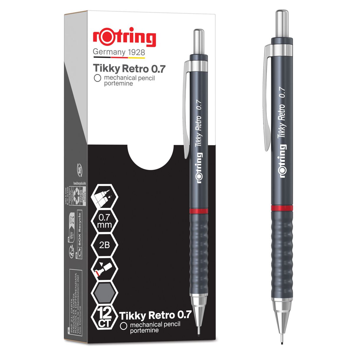 Ołówek automatyczny Rotring TIKKY RETROgreyMP 0,7 0,7mm (2202570)