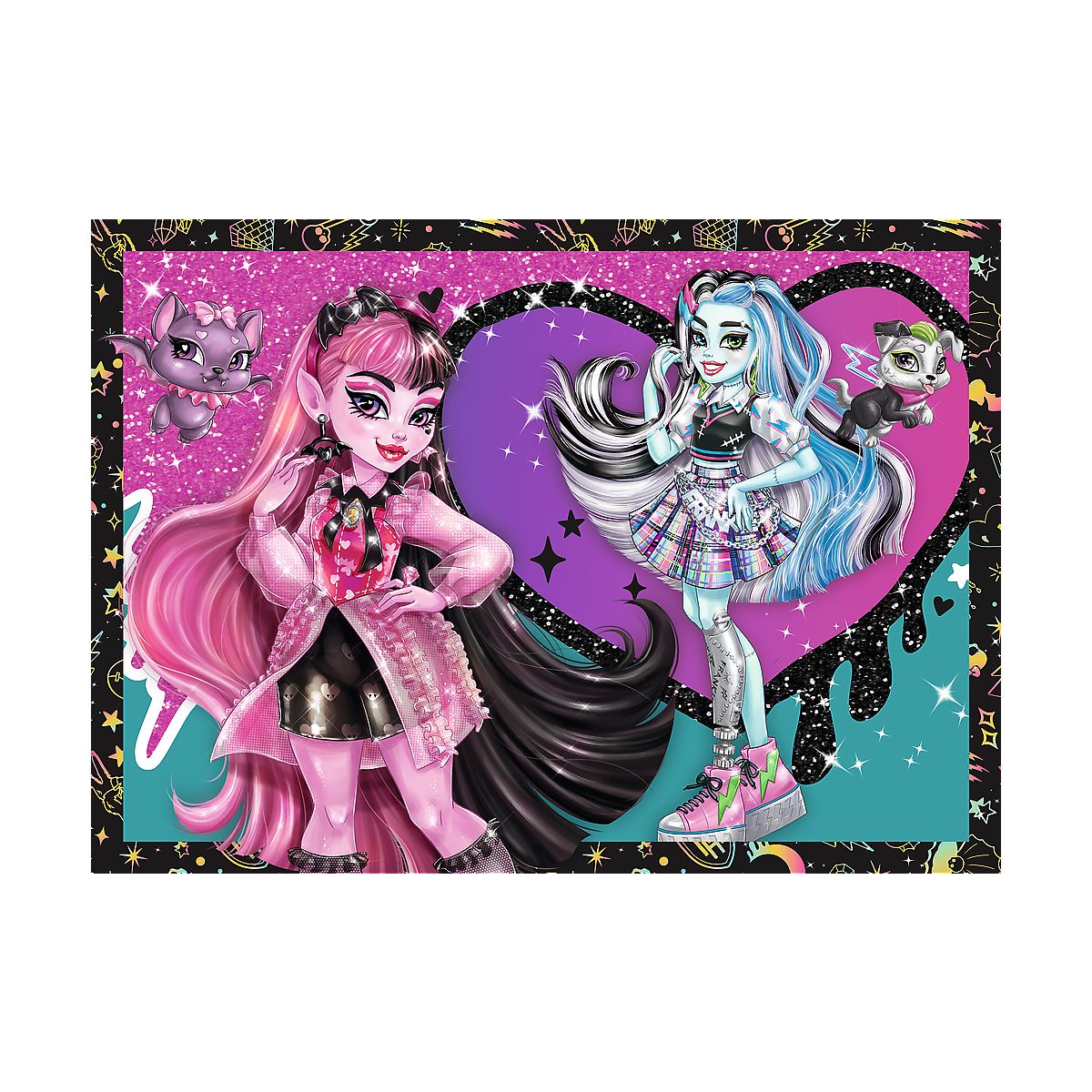 Puzzle Trefl Planeta Milo Elekryzujący dzień Monster High 4w1 el. (34655)