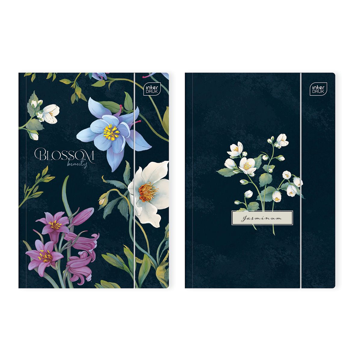 Teczka kartonowa na gumkę HYBRID FIORI A4+ mix 350g Interdruk