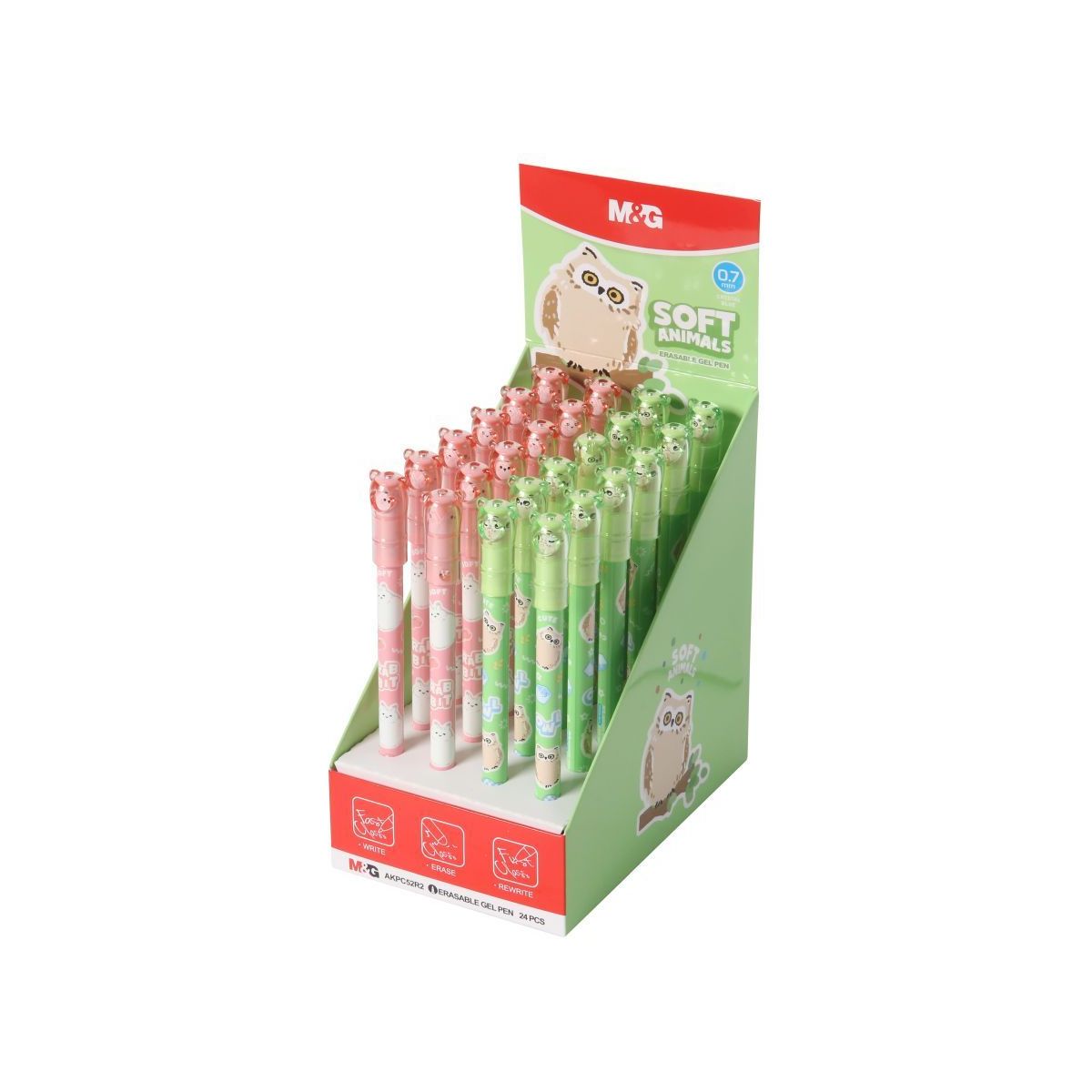 Długopis wymazywalny Soft Animals Sowa niebieski 0,7mm Mg (AKPC52R2)