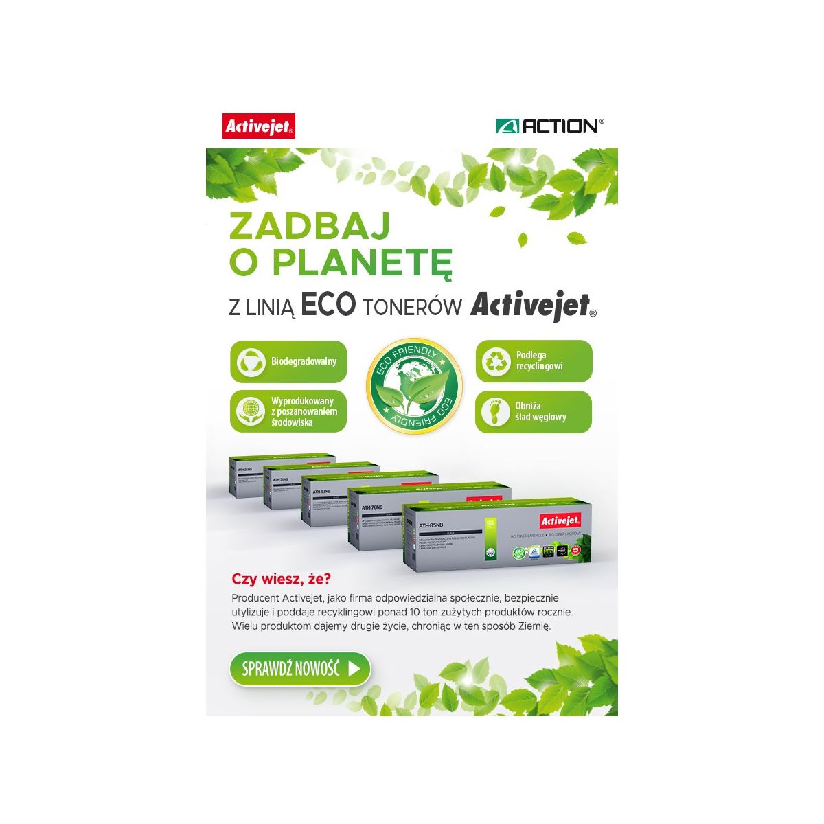 Toner alternatywny Activejet Bio Do HP 83A CF283A czarny (EXPACJTHP0475)