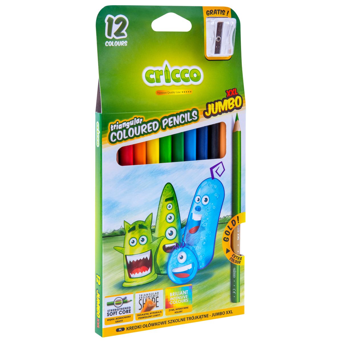 Kredki ołówkowe Cricco 12 kol.