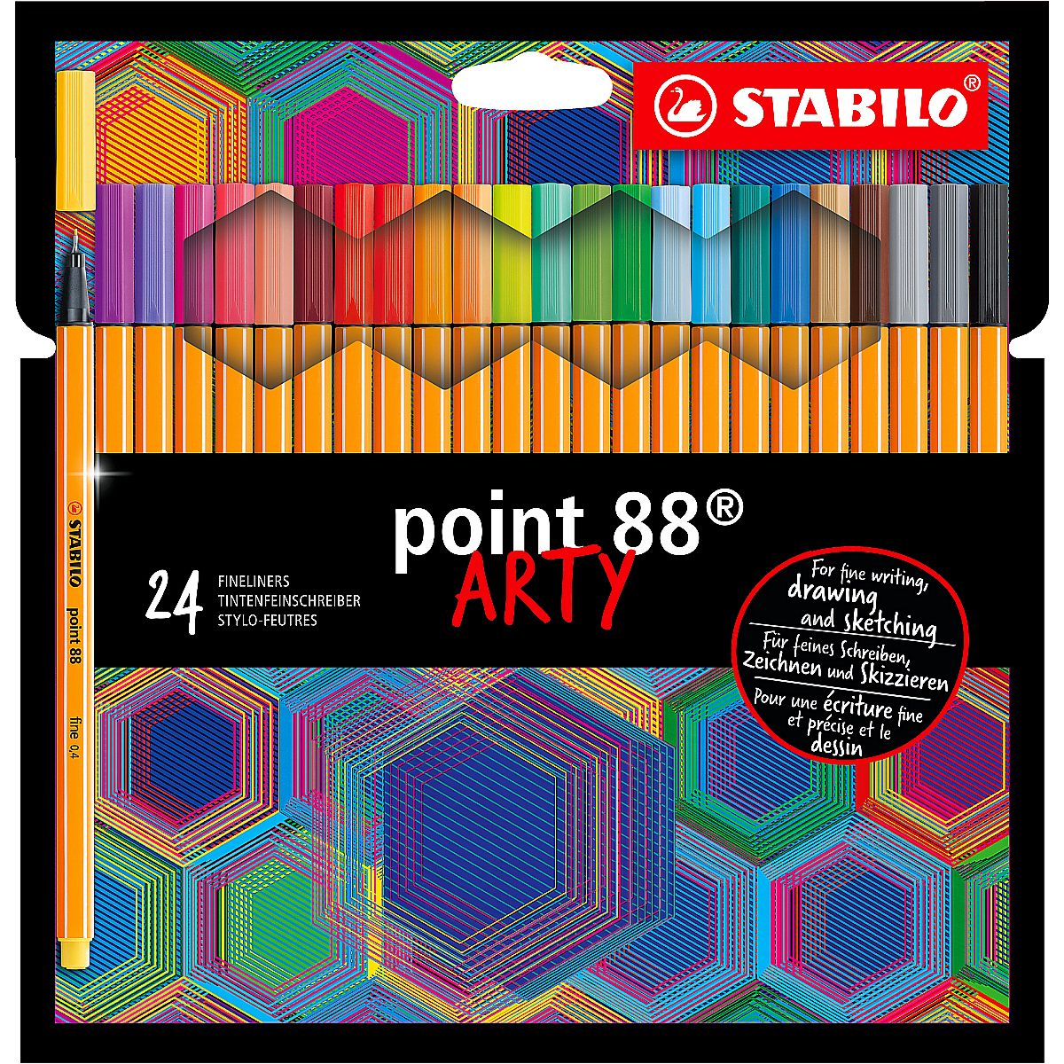 Cienkopis Stabilo point 88 ARTY mix 0,4mm 24kol. (8824/1-20)