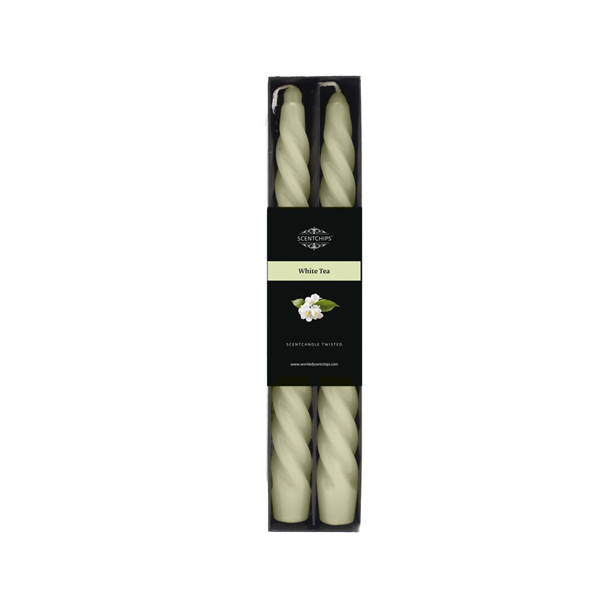 Świeca Pavoncella stołowa zakręcona o zapachu White Tea (opak. 2 szt.) [mm:] 250 (8716516195636)