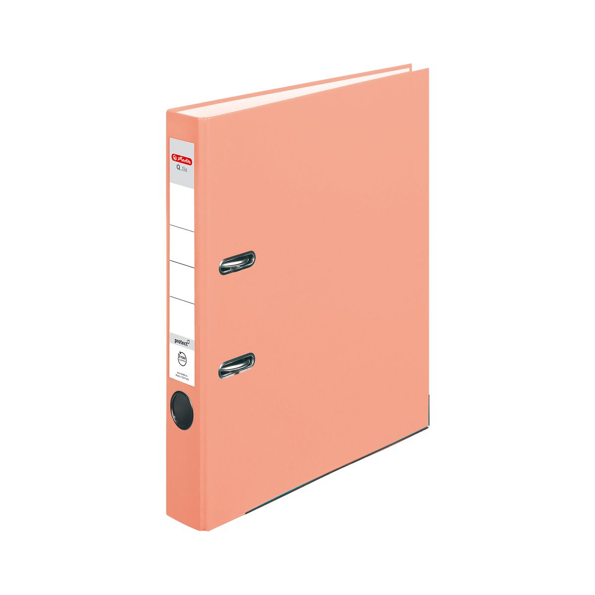 Segregator dźwigniowy Herlitz 50028498 Q.file protect A4 50mm łososiowy (300005712)