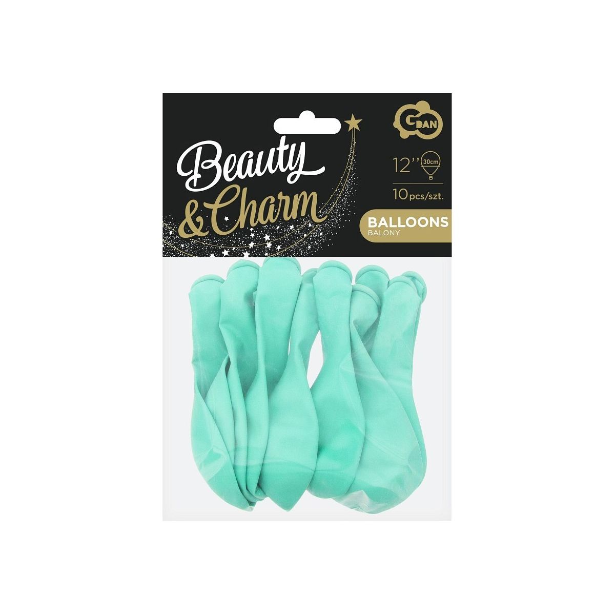 Balon gumowy Godan Beauty&Charm makaronowe zielone 10szt. zielony 12cal (CB-1KZI)