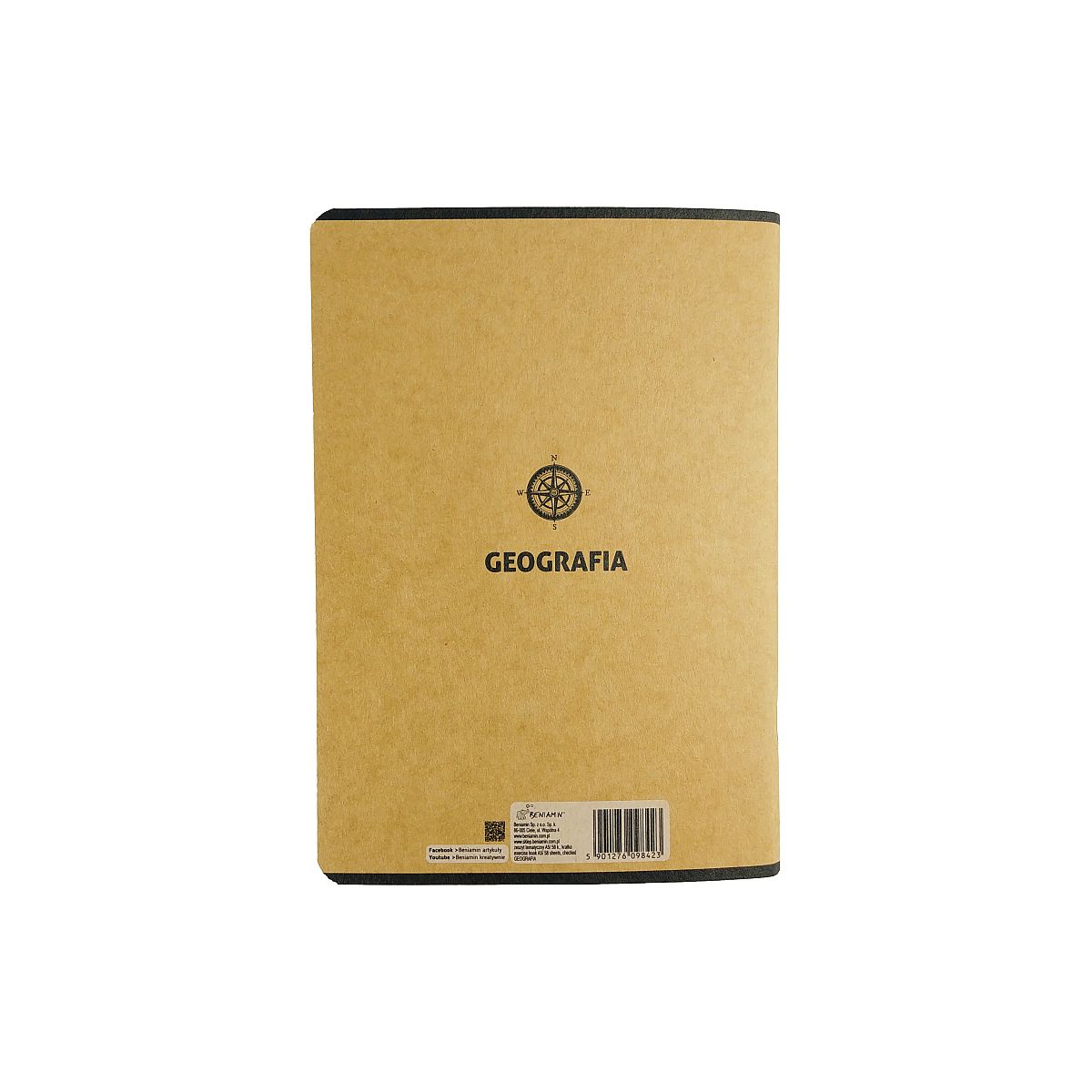 Zeszyt Beniamin Kraft Liner geografia A5 58k. 70g krata [mm:] 147x209 (8423)