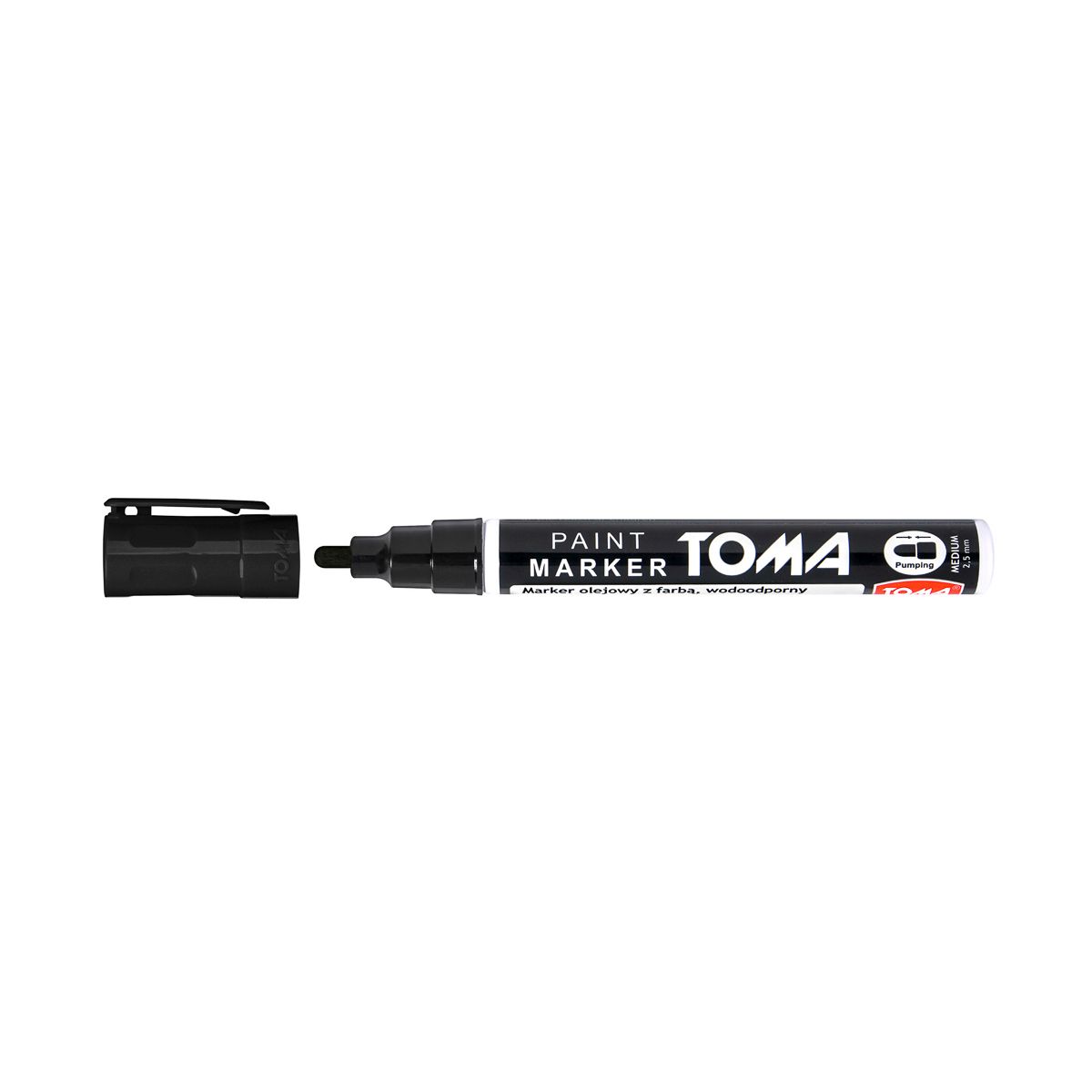 Marker olejowy Toma czarny 2,5mm okrągła końcówka (TO-440 3 2)