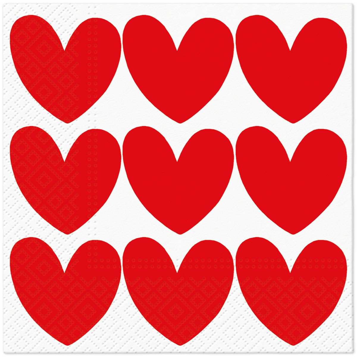 Serwetki Paw Red Hearts mix nadruk bibuła [mm:] 330x330 (TL126000)