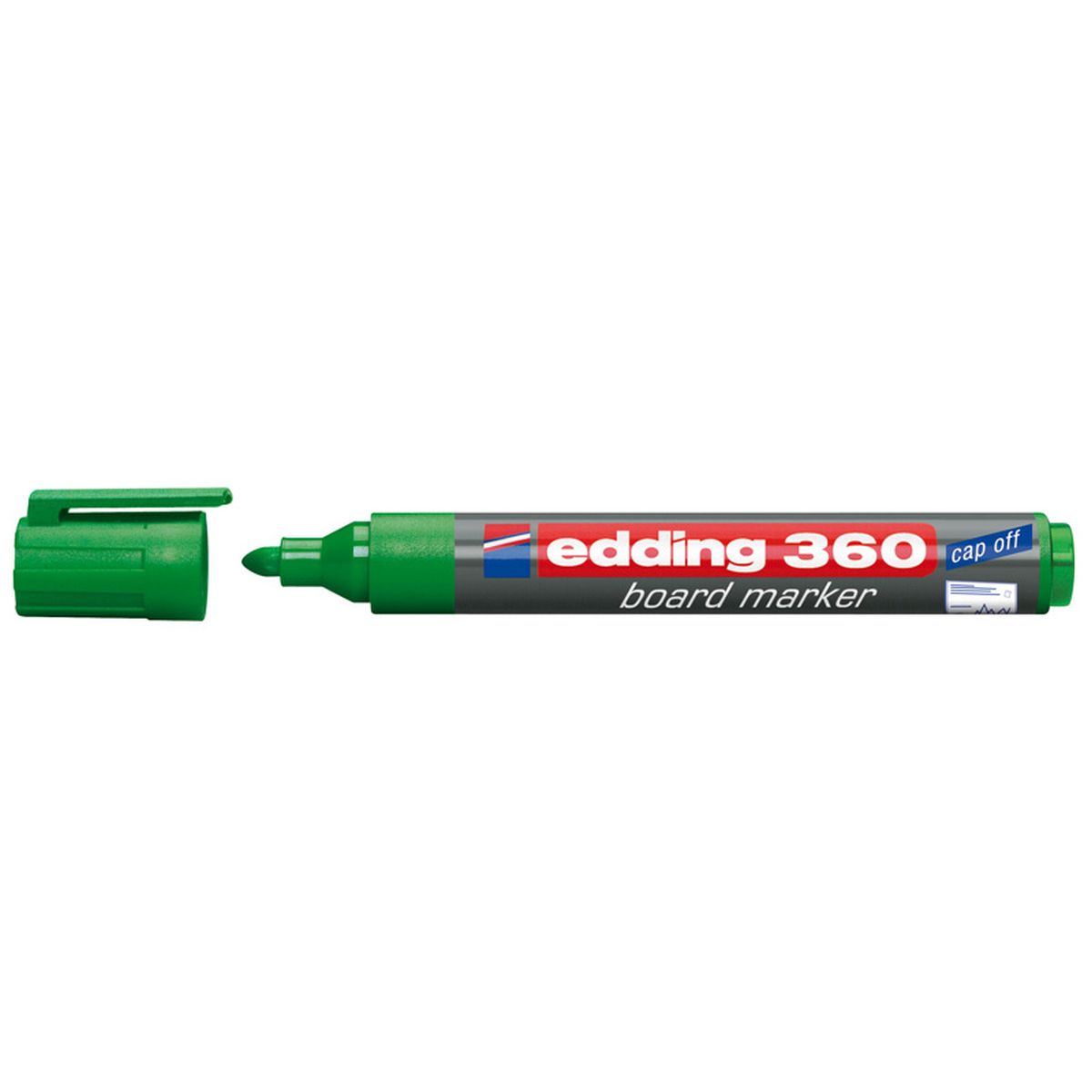 Marker suchościeralny Edding 360 zielony 1,5-3,00mm okrągła końcówka