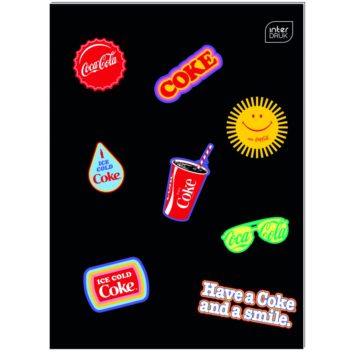 Zeszyt tematyczny Interdruk COCA COLA MAT+UV A6 32k. krata (do słówek)