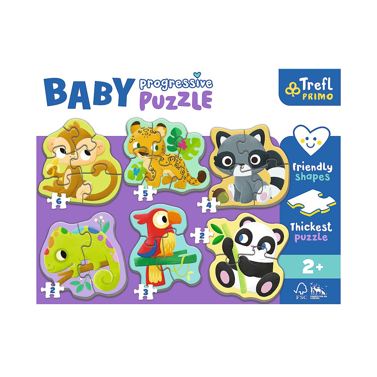 Puzzle Trefl Amscar Films Bing baby Zwierzęta egzotyczne (44005)