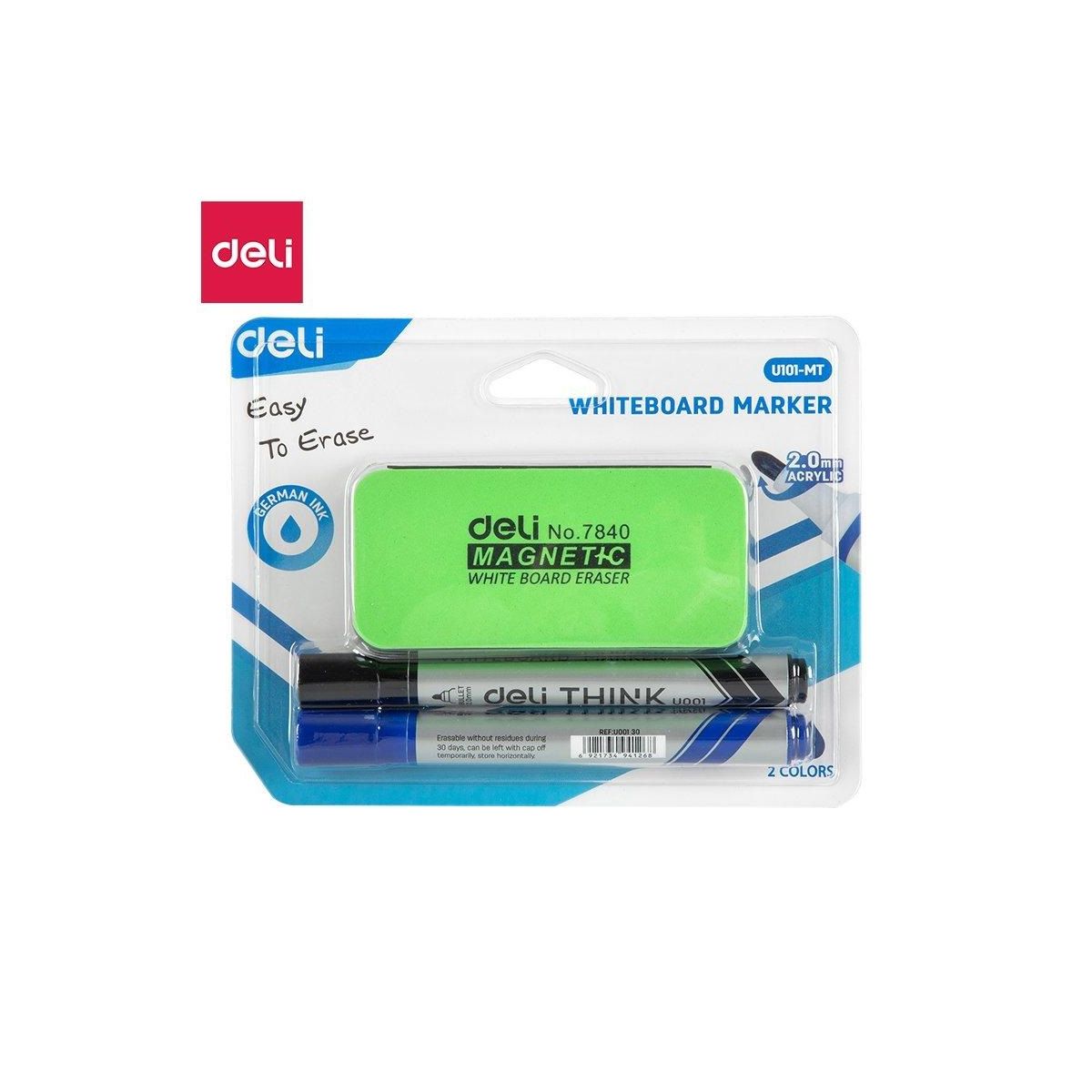 Marker suchościeralny okrągły czar.+nieb mix 2,0mm okrągła końcówka Deli (2mm)