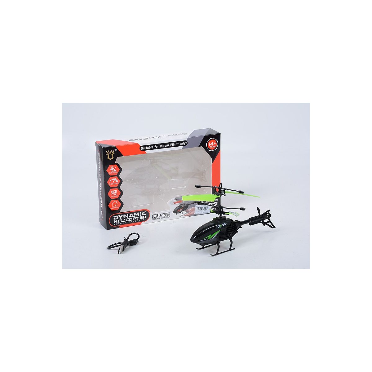 Helikopter Adar na podczerwień sterowany dłonią, z czujnikiem zbliżeniowym (góra, dół); ładowarka USB (564121)