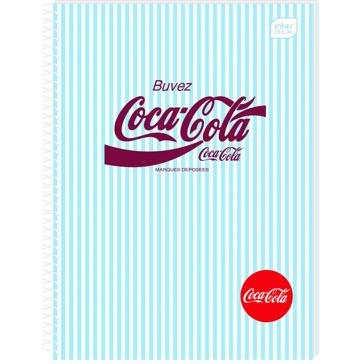 Kołozeszyt (kołobrulion) Interdruk COCA COLA SOFT TOUCH A5 100k. 70g krata