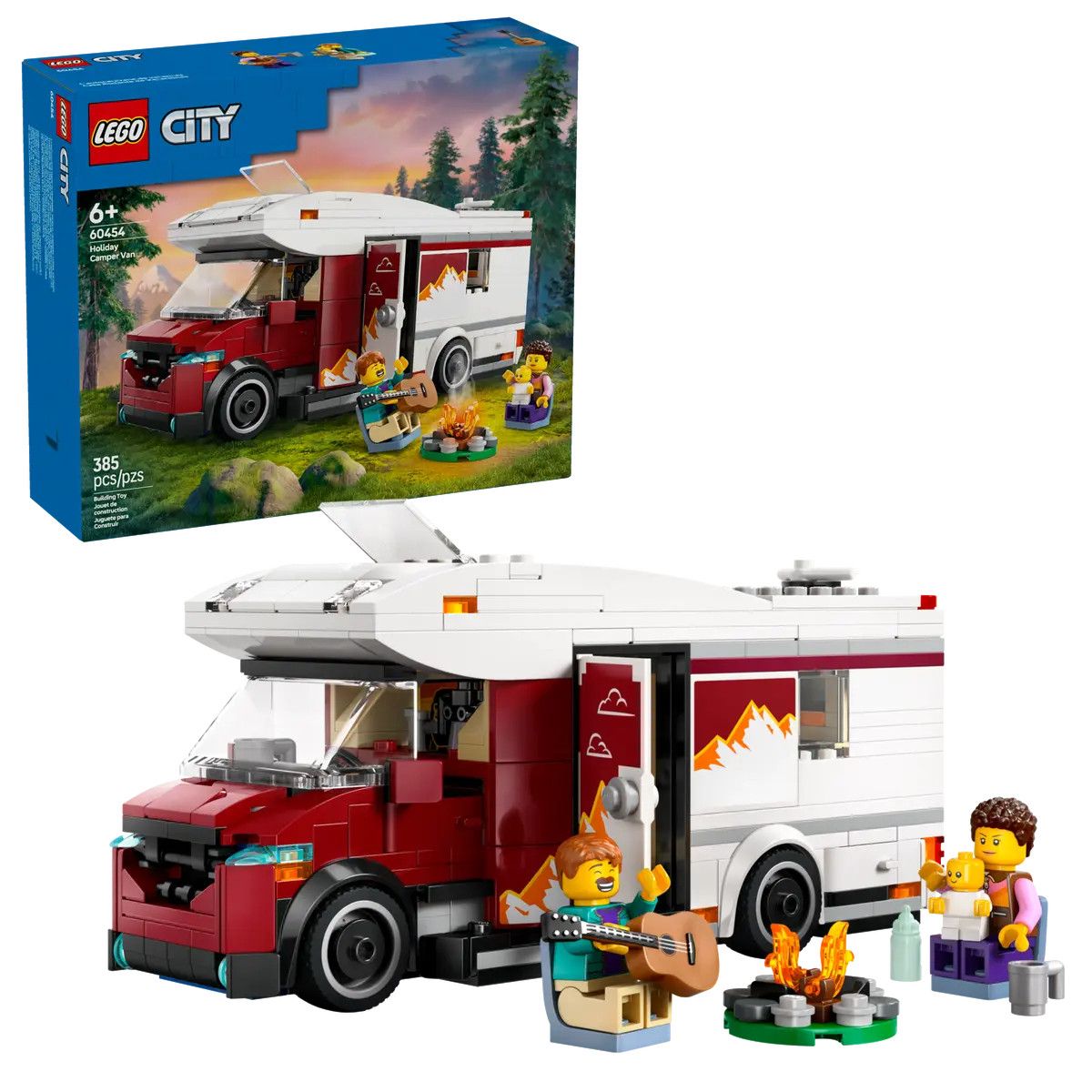 Klocki konstrukcyjne Lego City Wakacyjny kamper pełen przygód (60454)