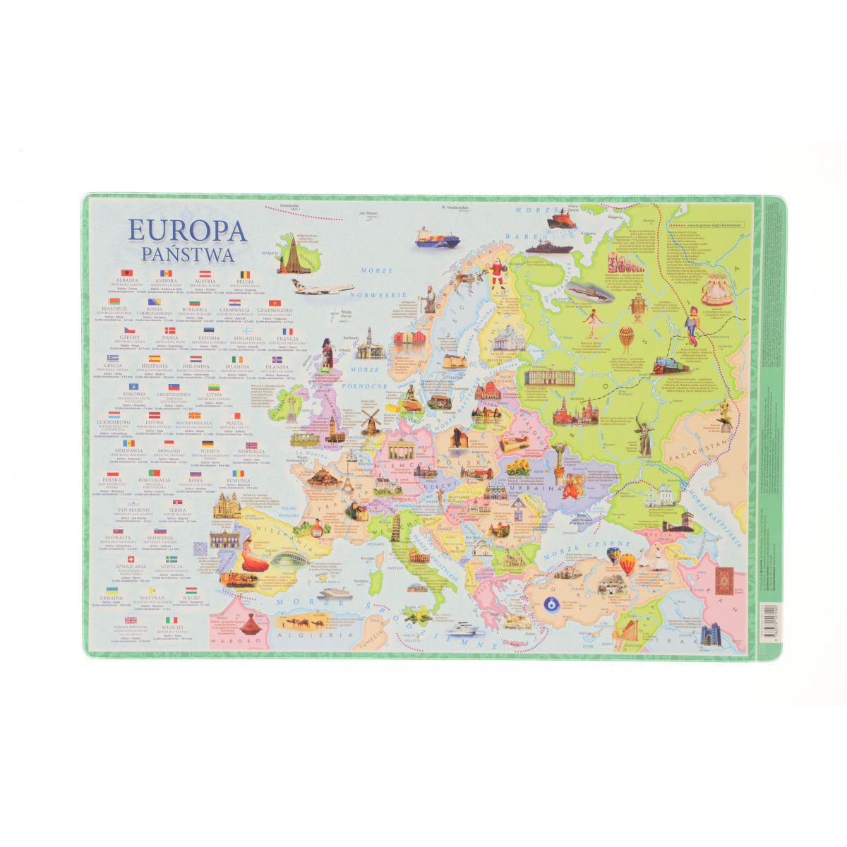 Podkład na biurko Demart mappuzzle Mapa Europa państwa mix PVC PCW