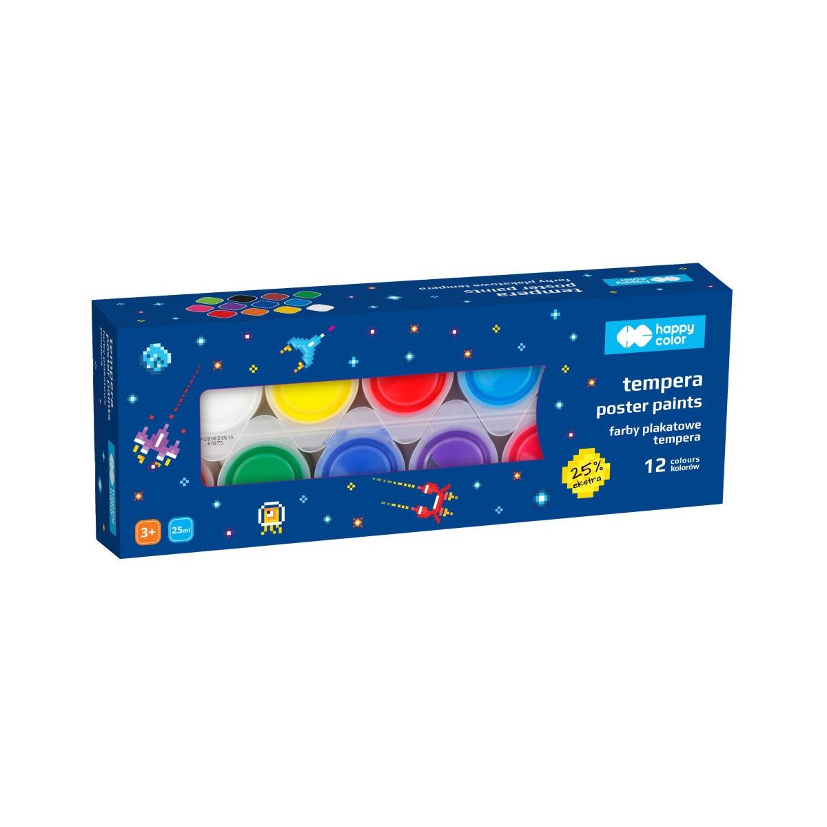 Farby plakatowe Pixi Planet kolor: różne 12 kolor. Happy Color (HA 3310 0025-PP12)