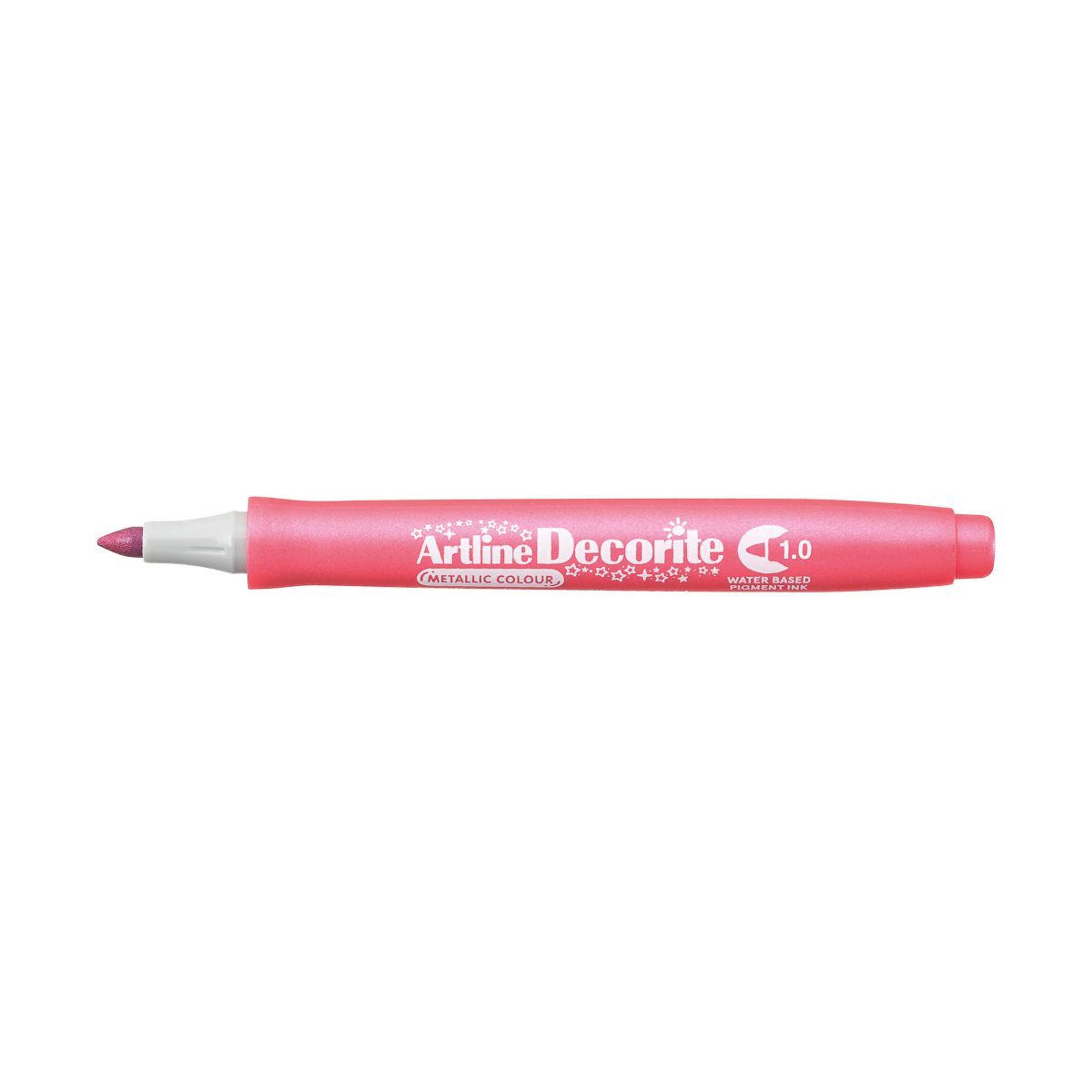 Marker permanentny Artline metaliczny decorite różowy 1,0mm pędzelek końcówka (AR-033 8 8)