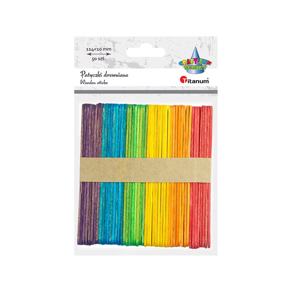 Ozdoba drewniana Titanum Craft-Fun Series patyczki karbowane 10x114mm (BG016C)