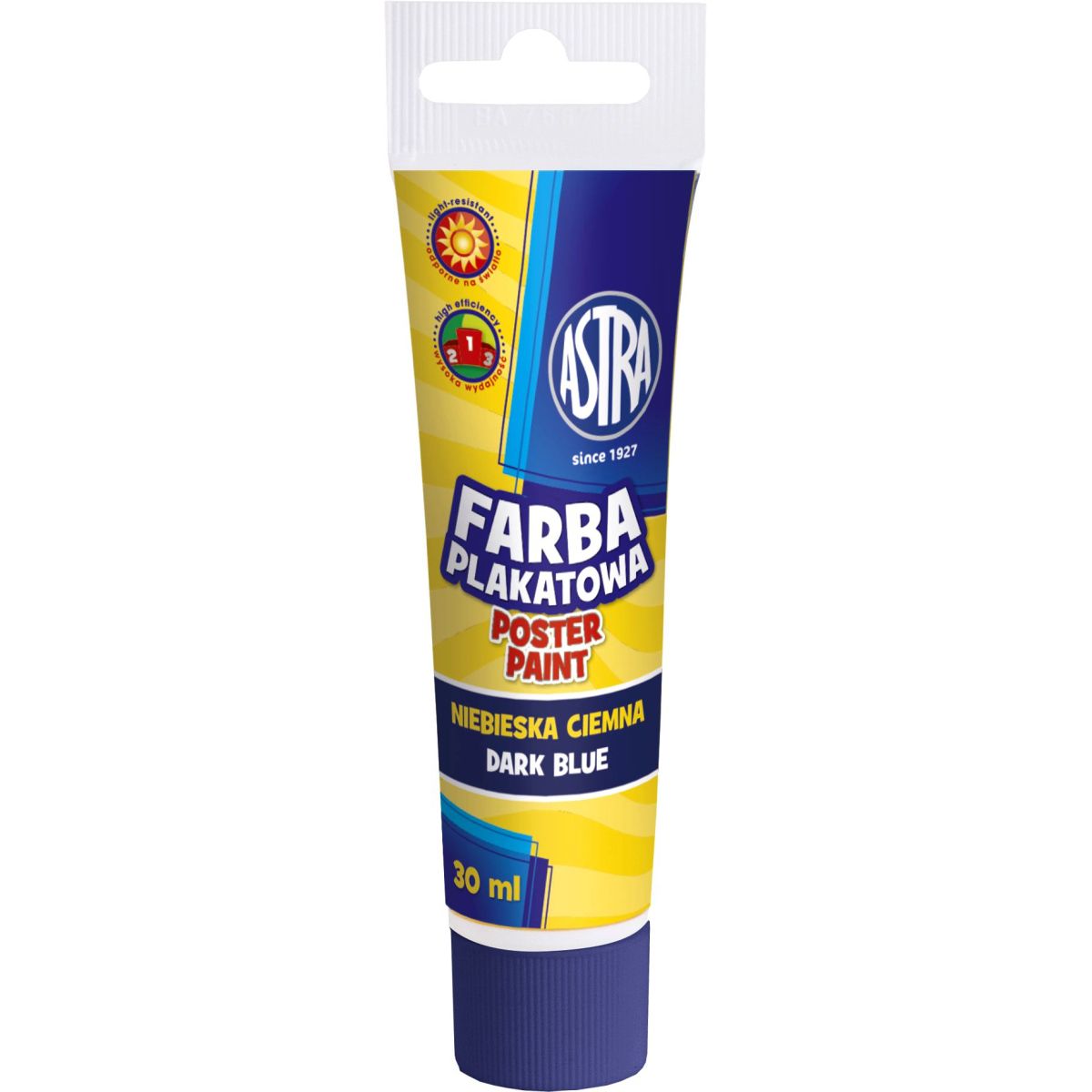 Farby plakatowe Astra kolor: niebieski ciemny 30ml 1 kolor.