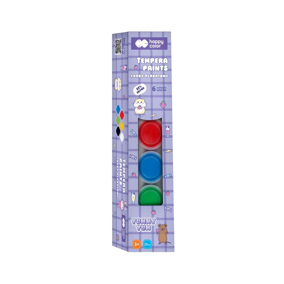 Farby plakatowe Happy Color Yummy Yum kolor: mix 6 kolor. (HA 3310 0025-YU6)
