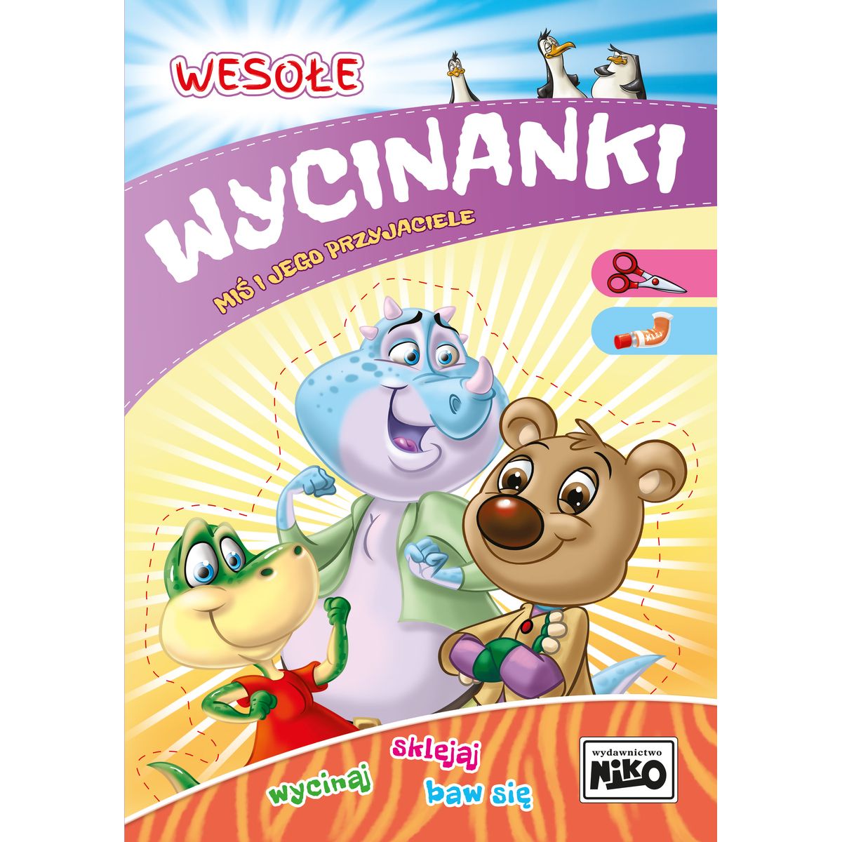 Książeczka edukacyjna Niko Wesołe wycinanki. Miś i jego przyjaciele.