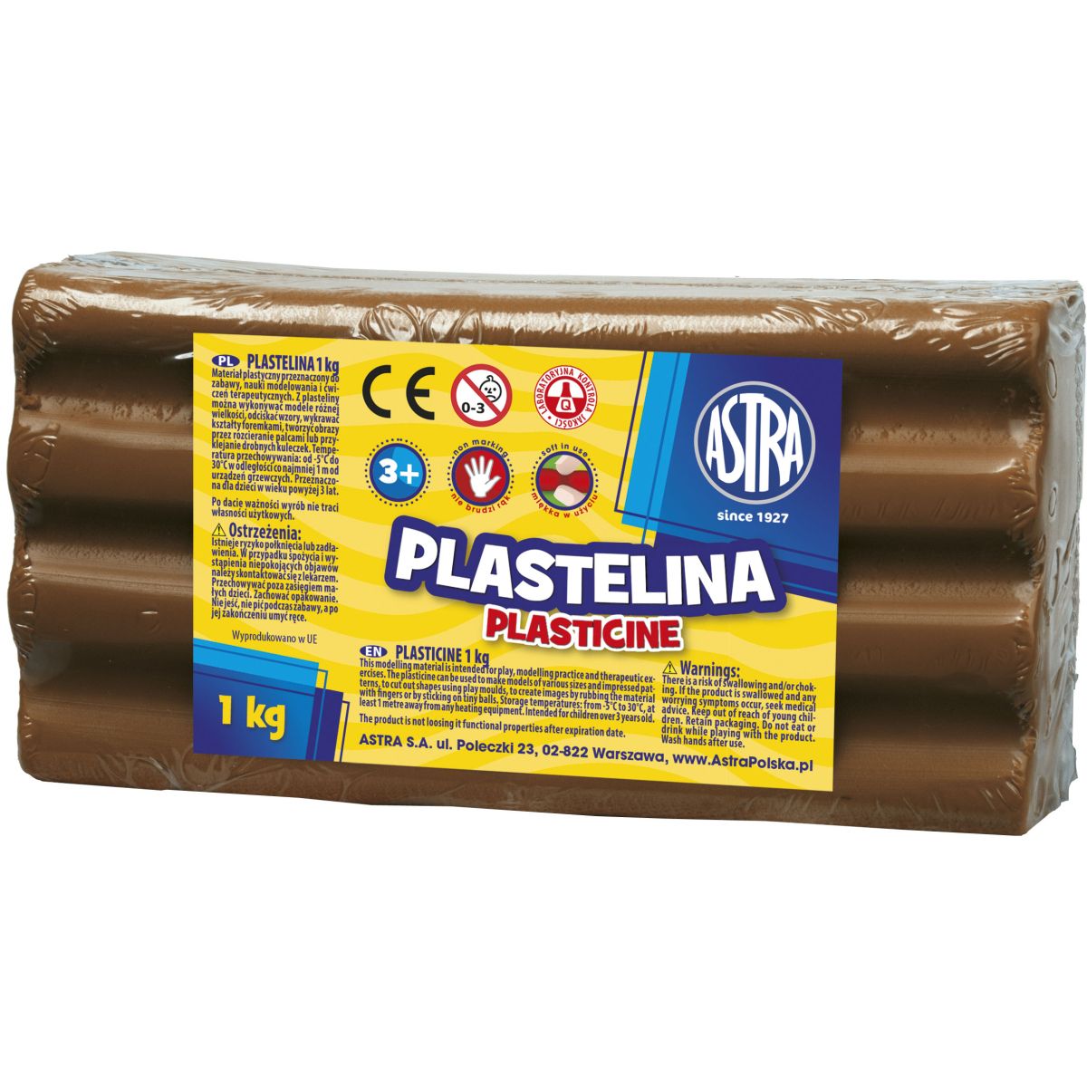 Plastelina Astra 1 kol. brązowa 1000g