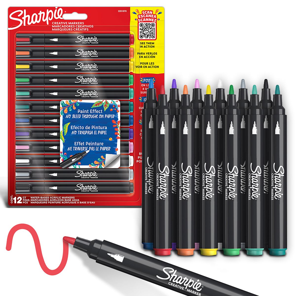 Marker specjalistyczny Sharpie ACRYLIC CREATMKR mix okrągła końcówka (2201070)