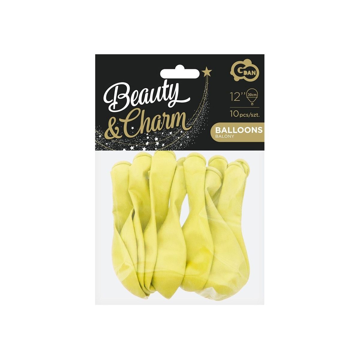 Balon gumowy Godan Beauty&Charm makaronowe waniliowe 10szt. kremowy 12cal (CB-1KWA)