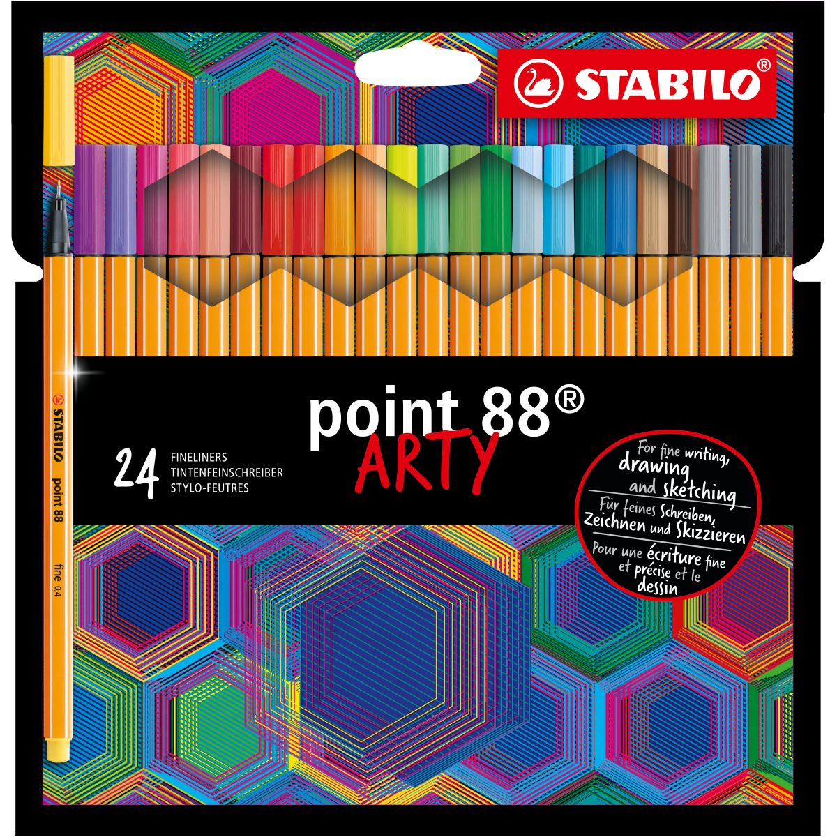 Cienkopis Stabilo point 88 ARTY mix 0,4mm 24kol. (8824/1-20)