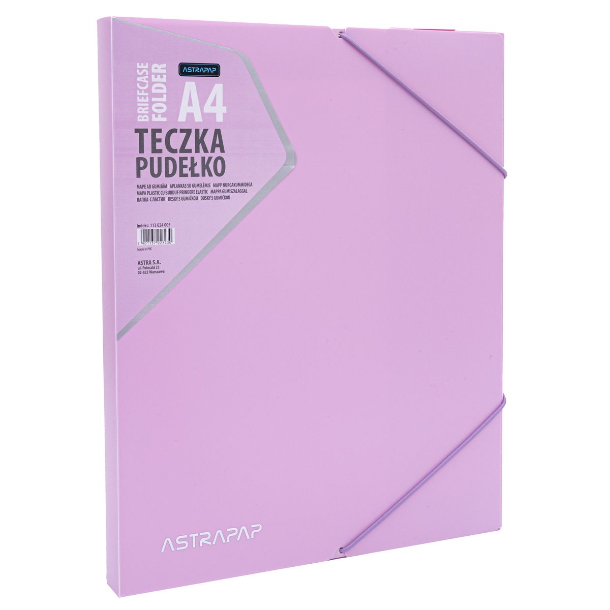 Teczka plastikowa na gumkę PP PASTEL LINE A4 mix Astrapap (113024005)