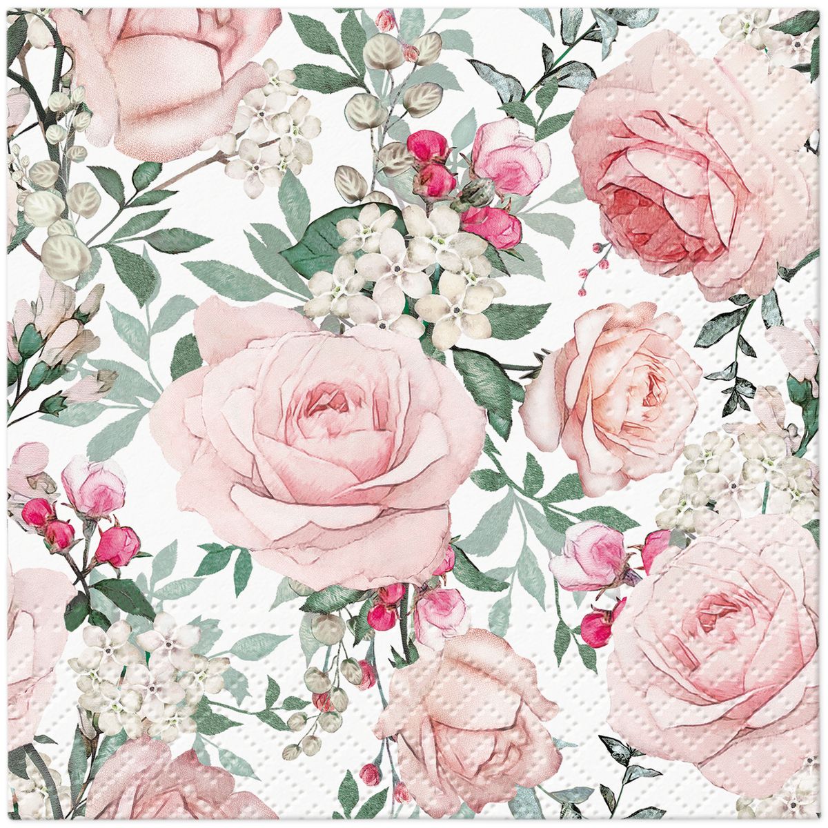 Serwetki Paw Coktail Gorgeous Roses k mix nadruk papier (SDC122600)