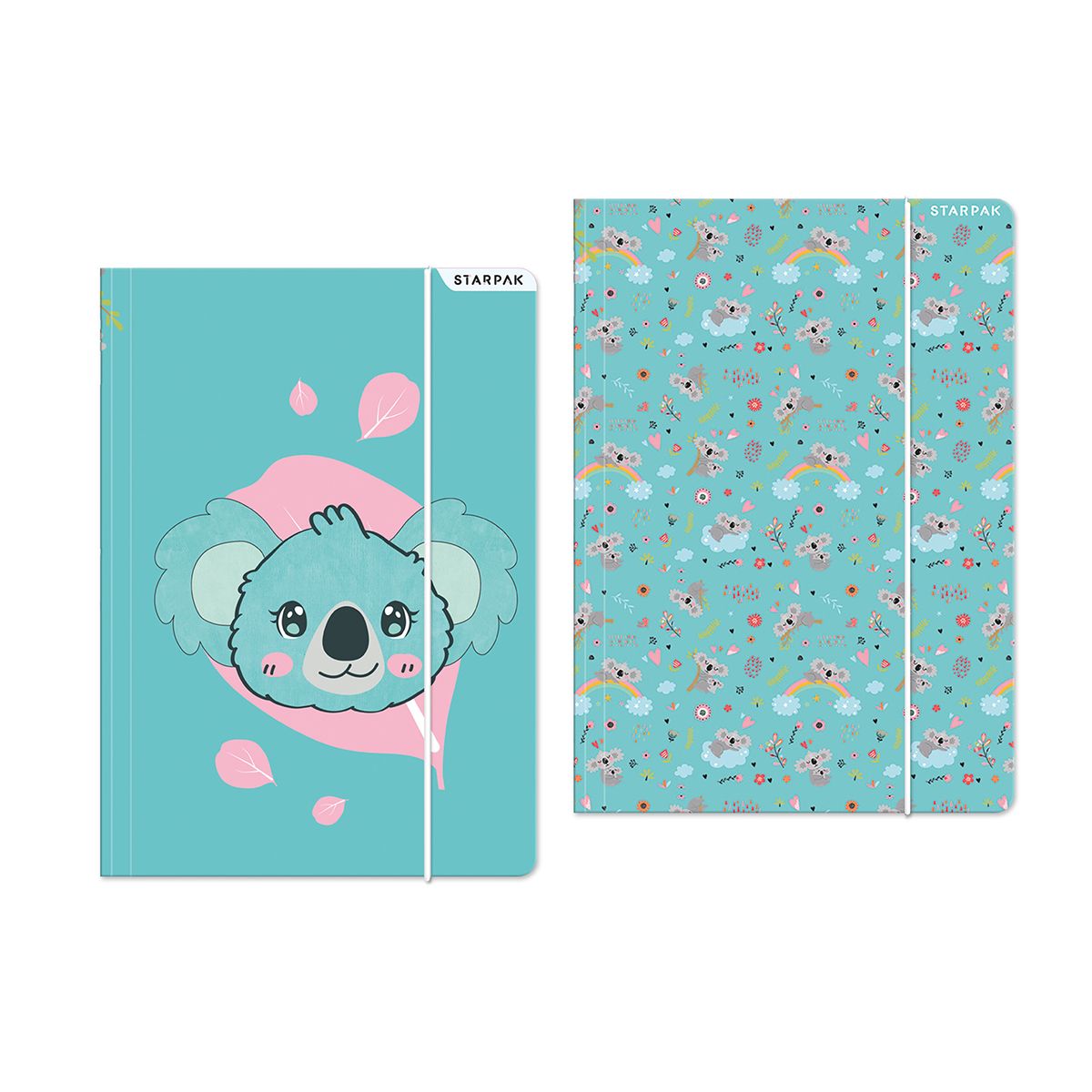 Teczka kartonowa na gumkę Koala A4 mix Starpak (559702)