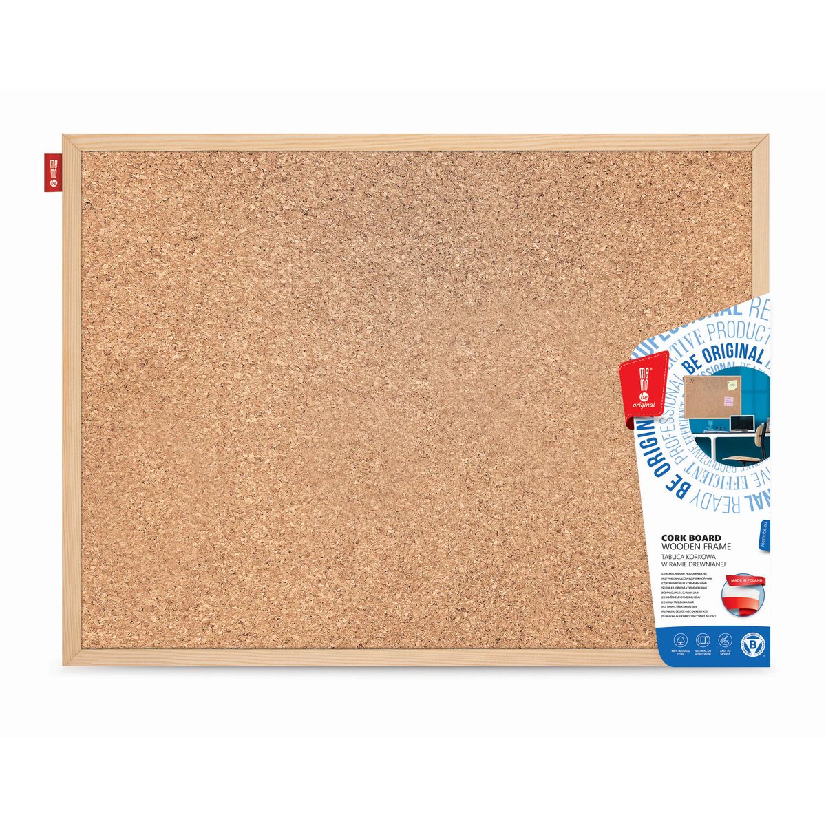 Tablica korkowa Memoboards w drewnianej ramie [mm:] 800x600 (TC86)