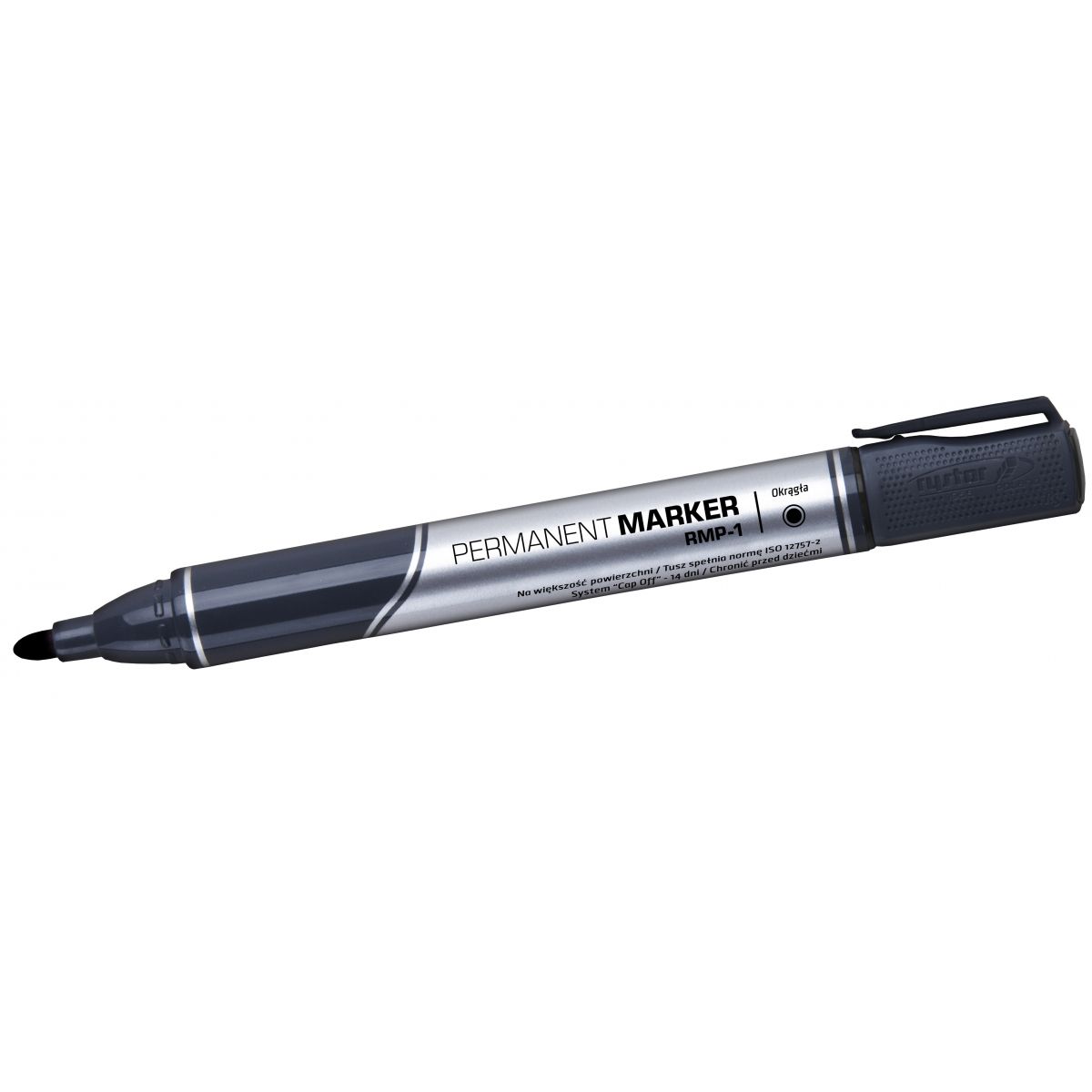 Marker permanentny Rystor czarny 2,0mm okrągła końcówka