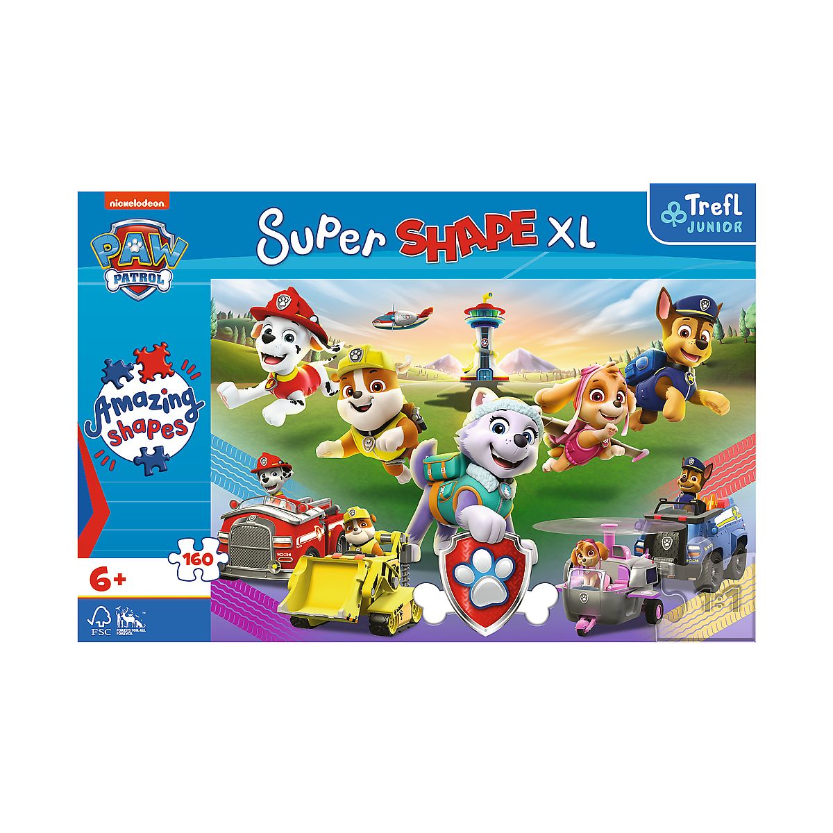 Puzzle Trefl Paw Patrol XL Skaczące pieski 160 el. (50021)