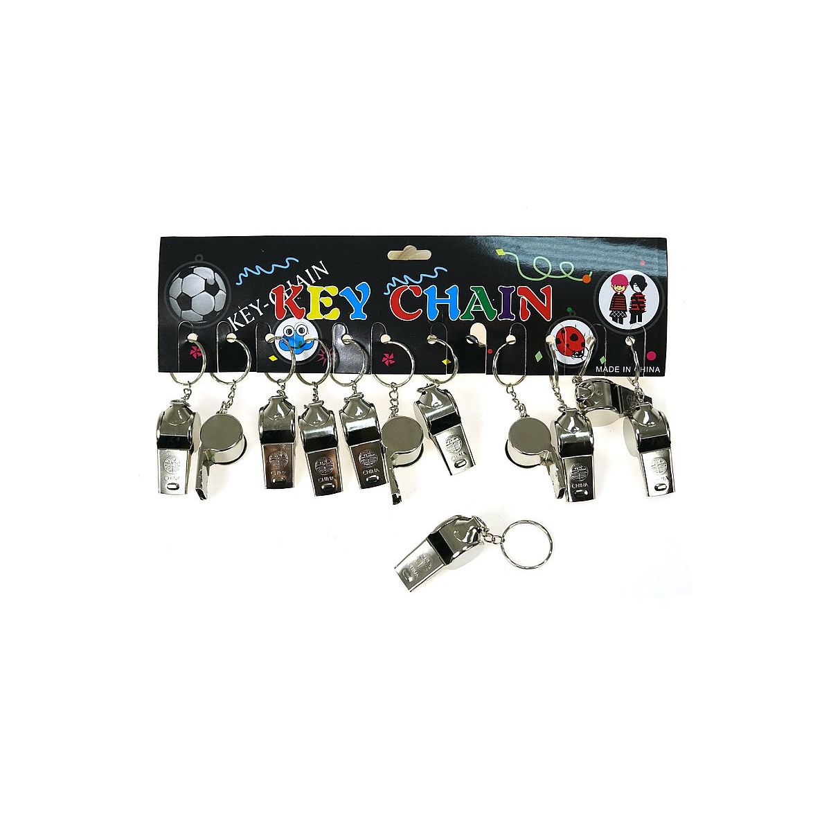 Brelok Adar gwizdek metal karta 12szt (571389)