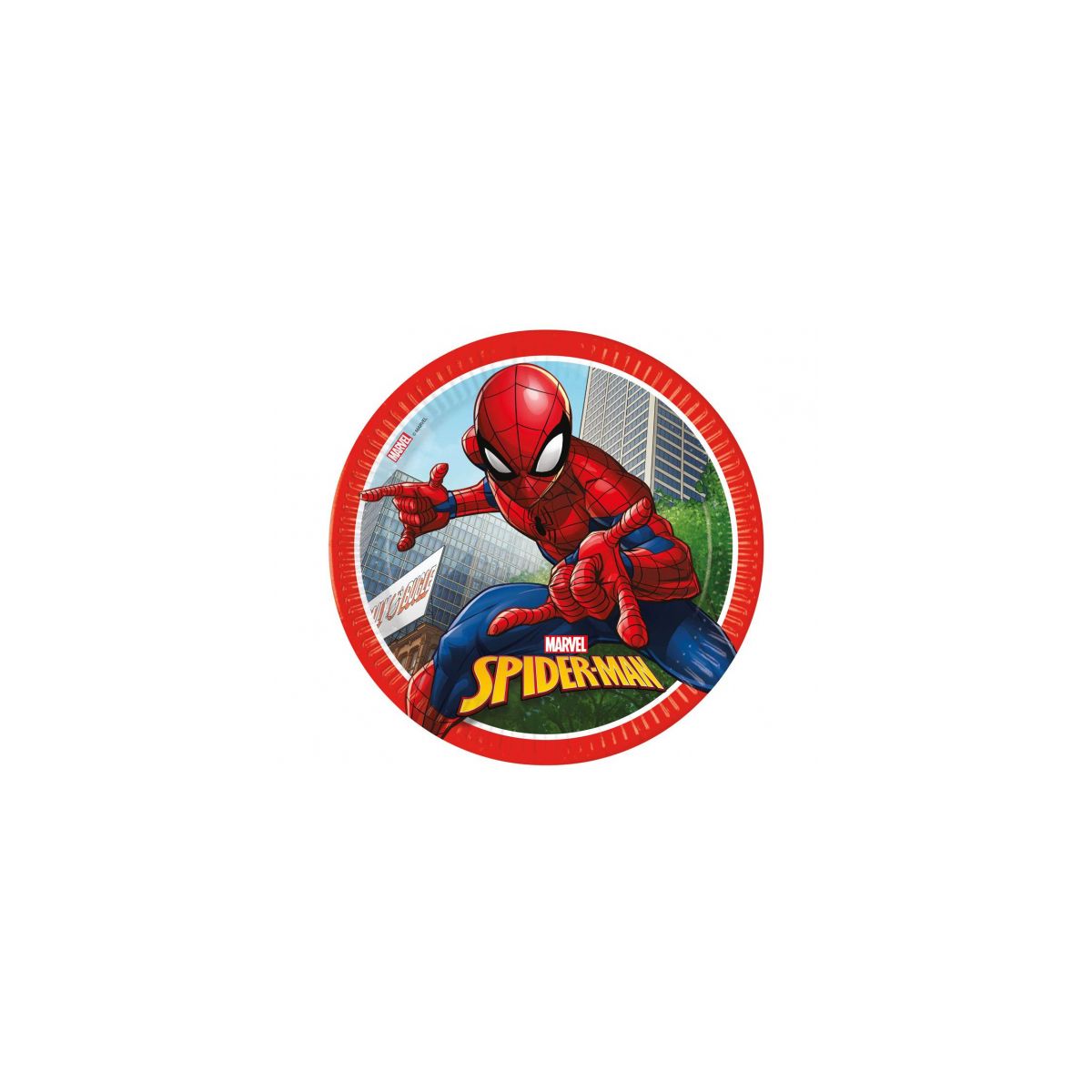 Talerz jednorazowy Godan Spiderman papier śr. 230mm 8 szt (93863)
