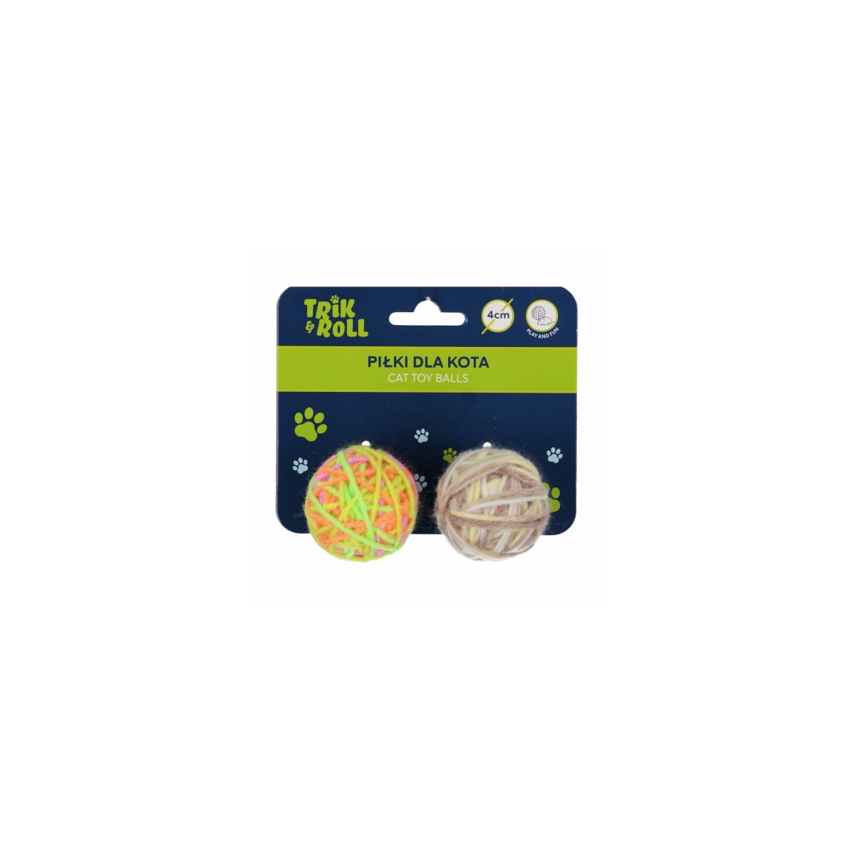 Gadżet Trik Roll Piłka dla kota 4cm 2szt (560723)