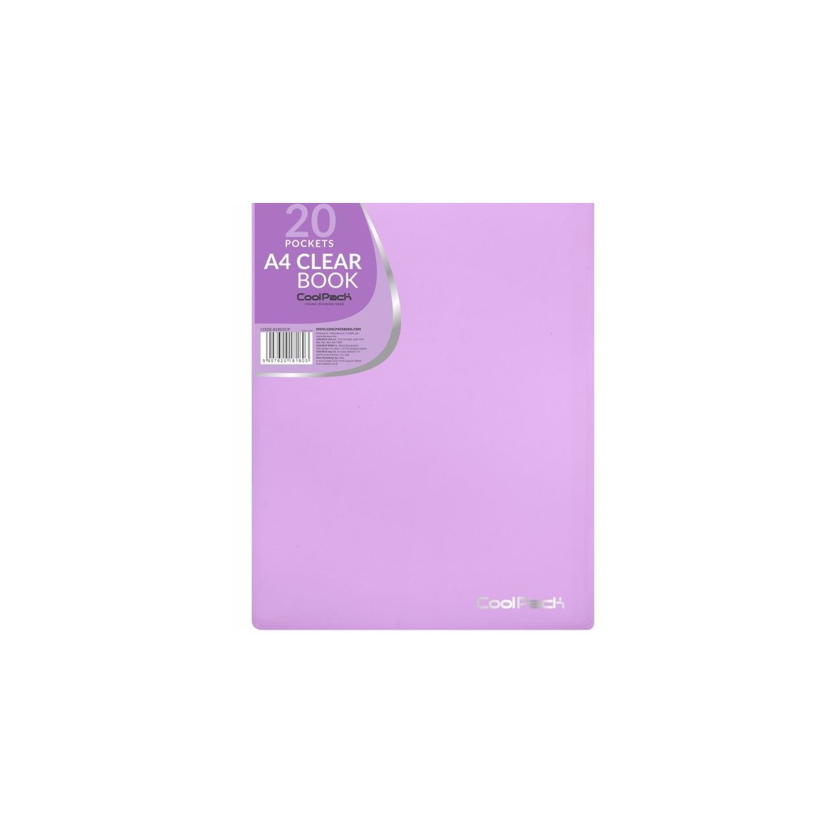 Teczka ofertowa Patio Pastelowa A4 kolor: fiolet 20 kieszeni (81803)