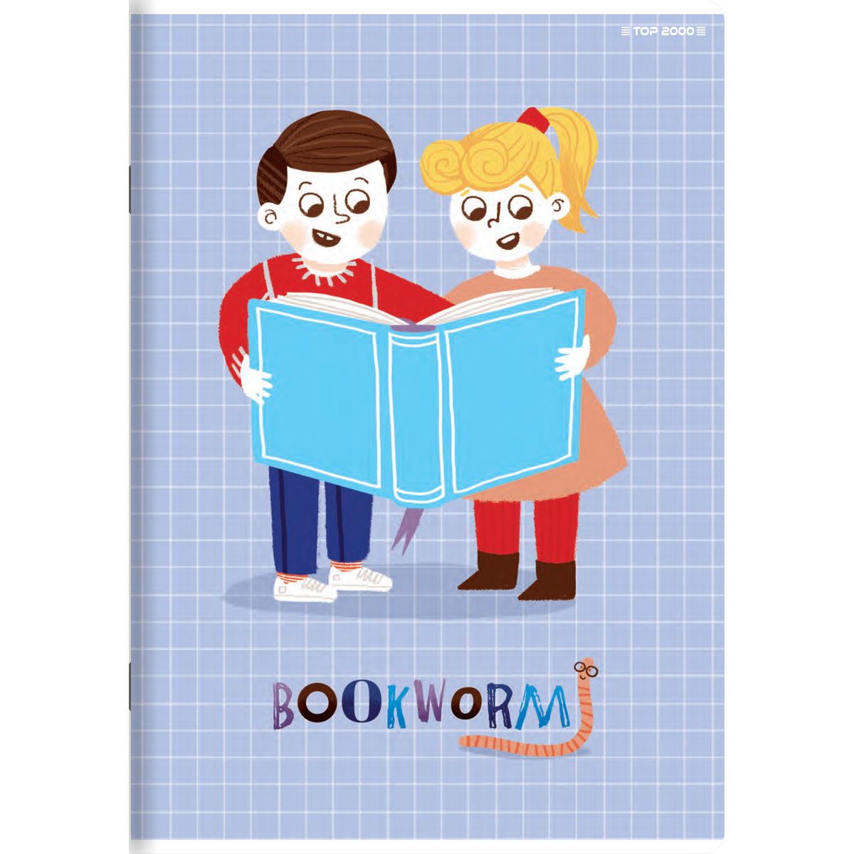 Zeszyt Top 2000 BOOKWORM/RETRO A5 32k. 70g podwójna linia kolor (400169401)