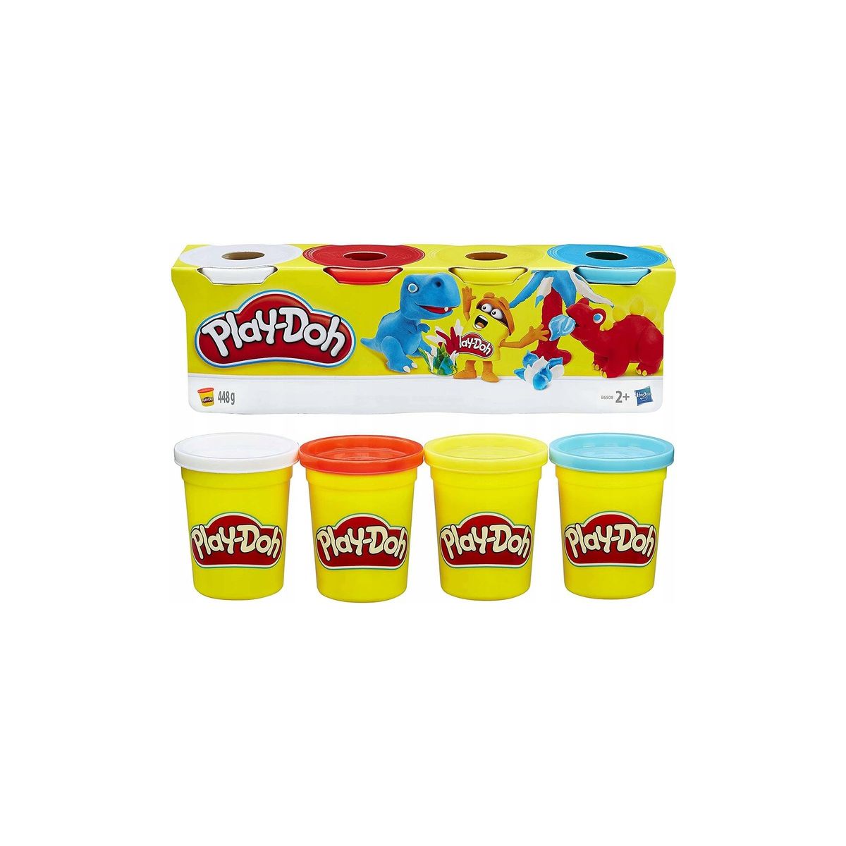 Masa plastyczna dla dzieci Playdoh ZESTAW PODSTAWOWY 4 TUBY Classic color mix (B6508)