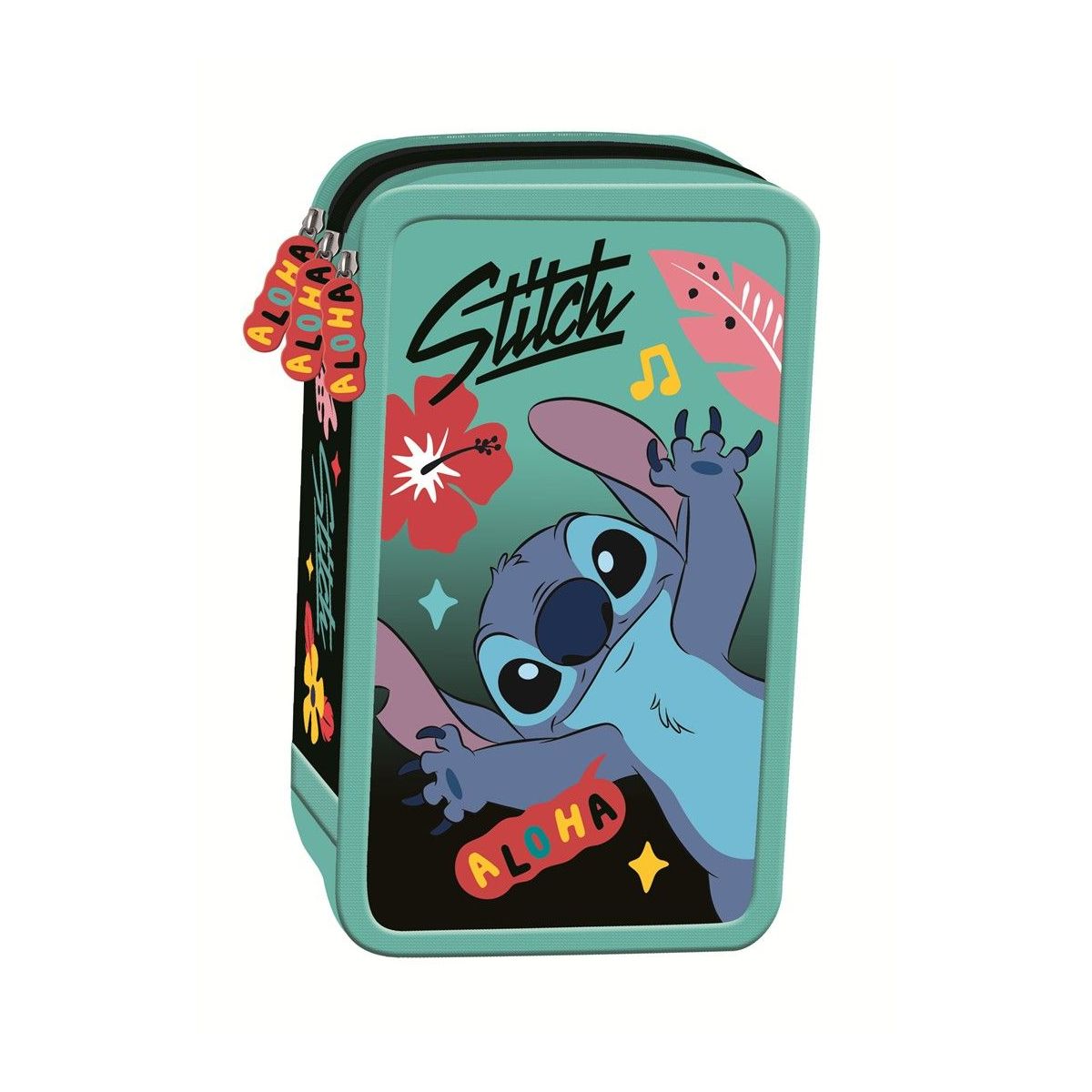 Piórnik St.Majewski STITCH MINT ALOHA POTRÓJNY (z wyposażnieniem)