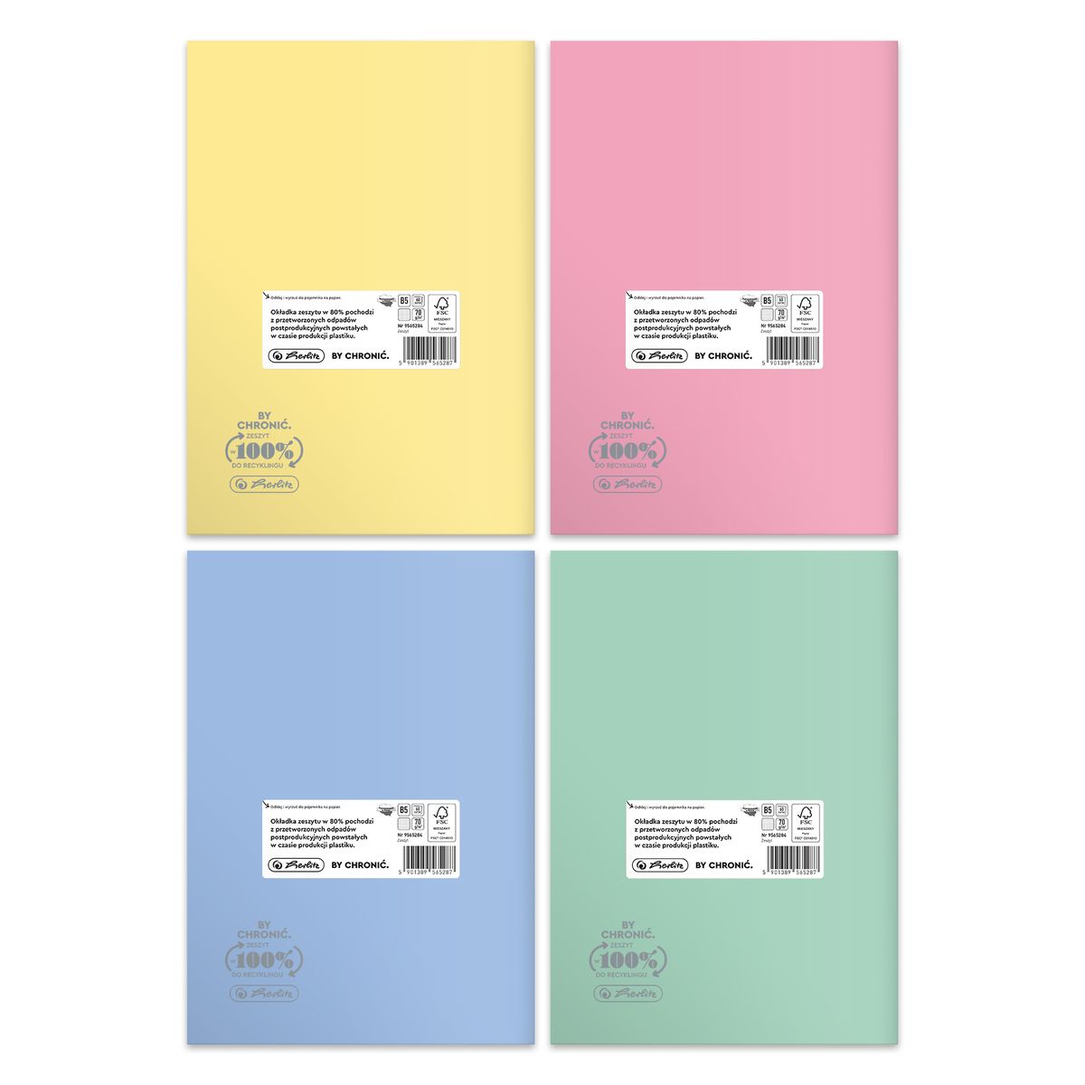 Zeszyt Herlitz Colors ECO 9565284 B5 60k. krata (400198134)