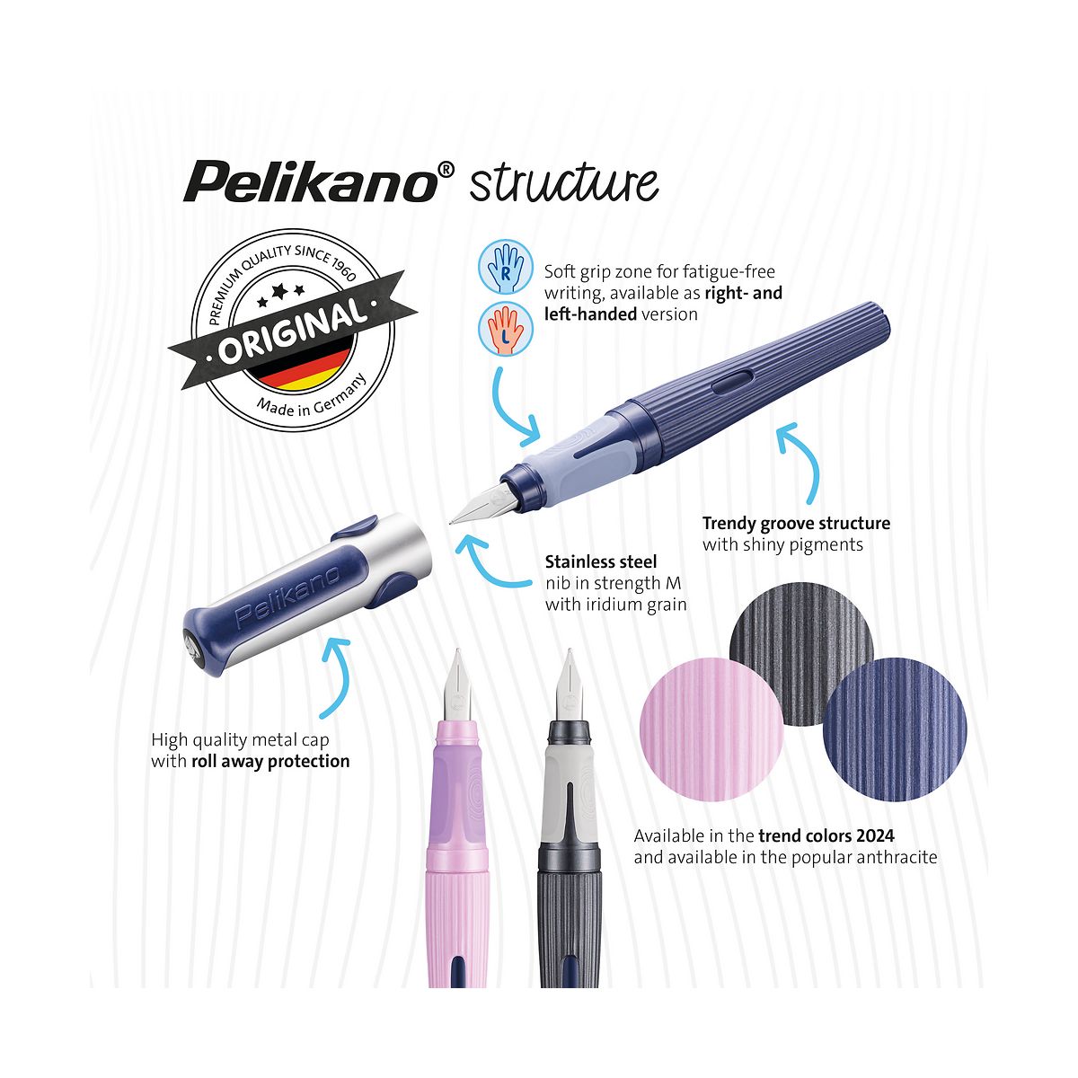 Pióro wieczne Pelikan Pelikano M 524507 szare (300009986)
